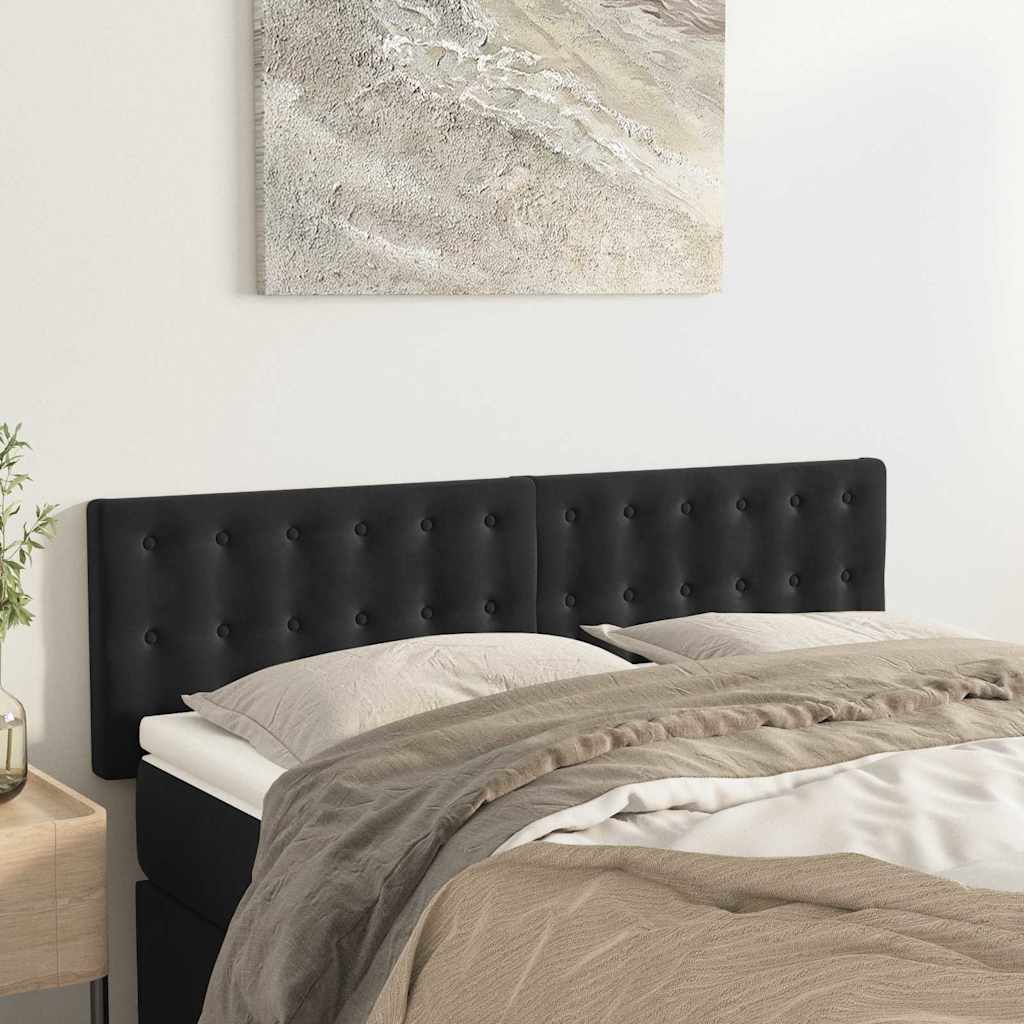 Vidaxl hoofdborden 2 st 72x5x78 88 cm fluweel zwart
