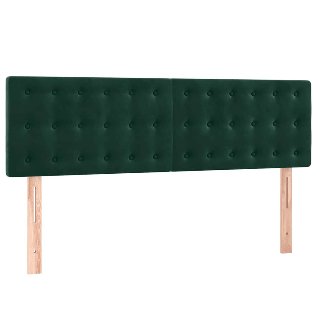 Vidaxl hoofdborden 2 st 72x5x78 88 cm fluweel donkergroen