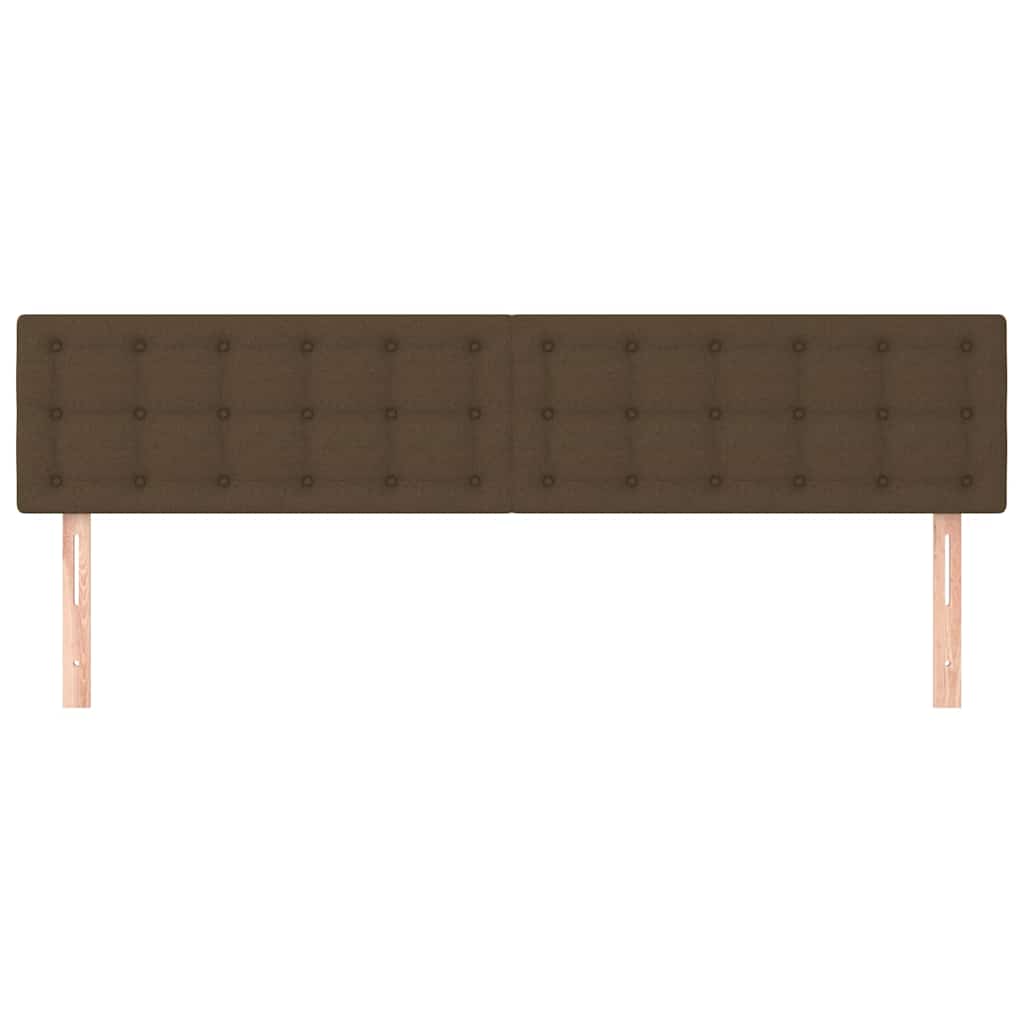 Vidaxl hoofdborden 2 st 80x5x78 88 cm stof donkerbruin