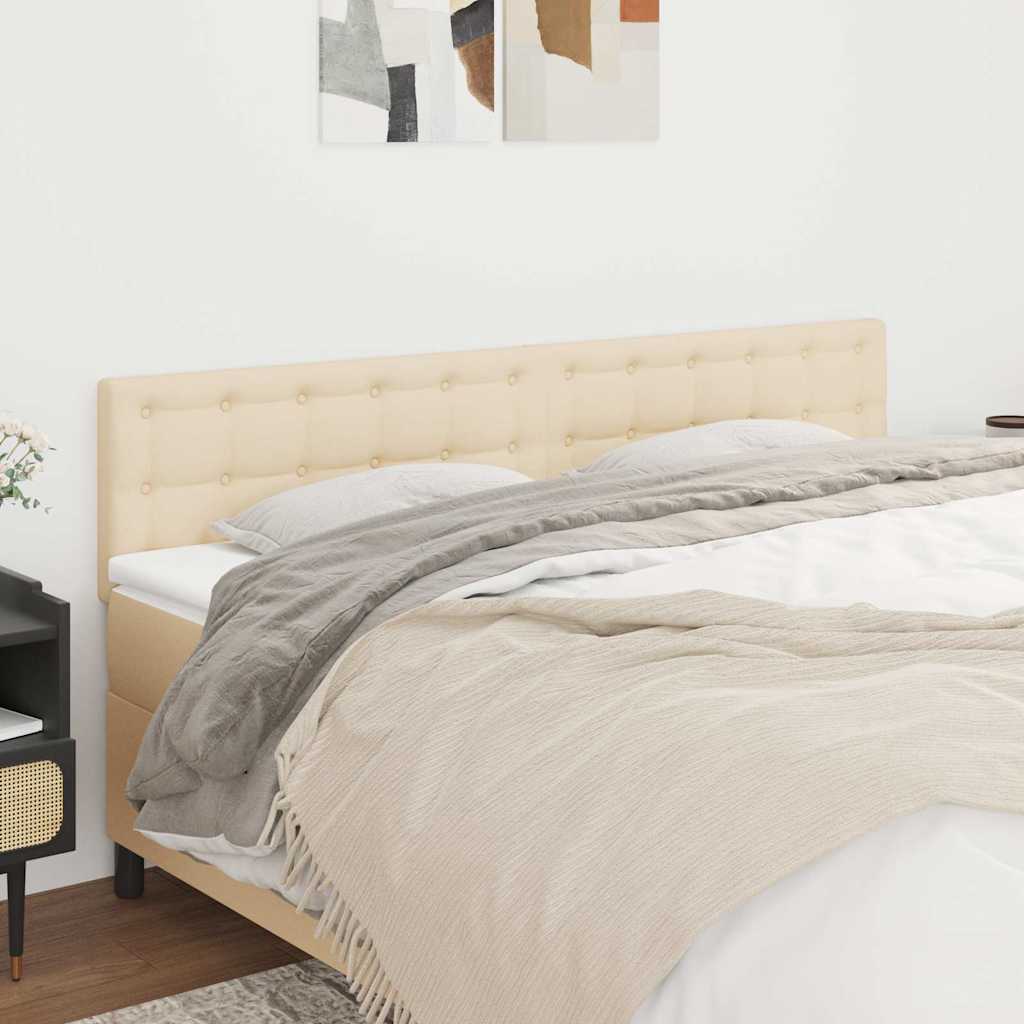 Vidaxl hoofdborden 2 st 80x5x78 88 cm stof crèmekleurig