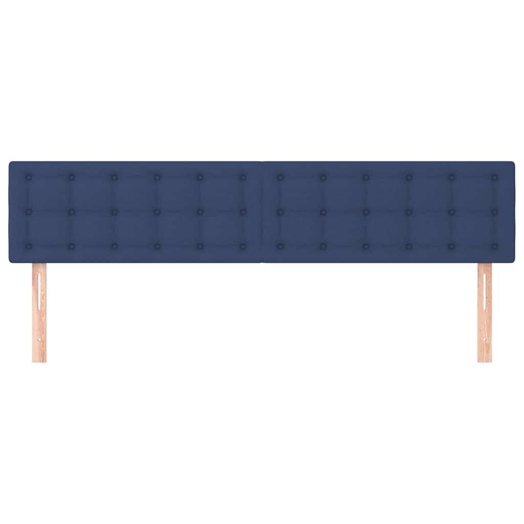 Vidaxl hoofdborden 2 st 80x5x78 88 cm stof blauw