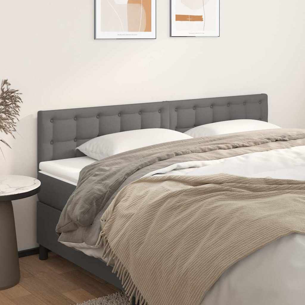 Vidaxl hoofdborden 2 st 80x5x78 88 cm kunstleer grijs