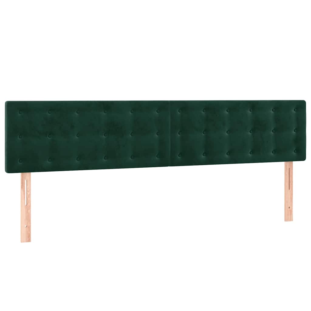 Vidaxl hoofdborden 2 st 80x5x78 88 cm fluweel donkergroen