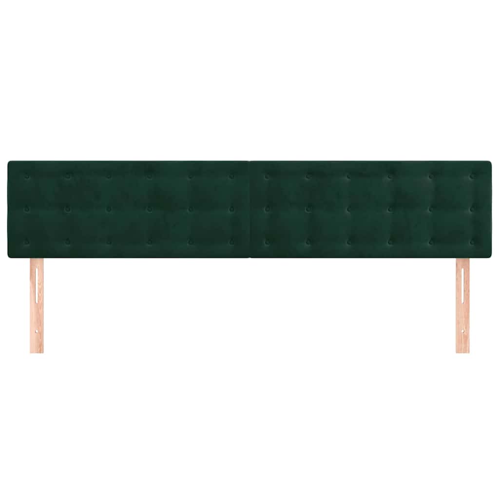 Vidaxl hoofdborden 2 st 80x5x78 88 cm fluweel donkergroen