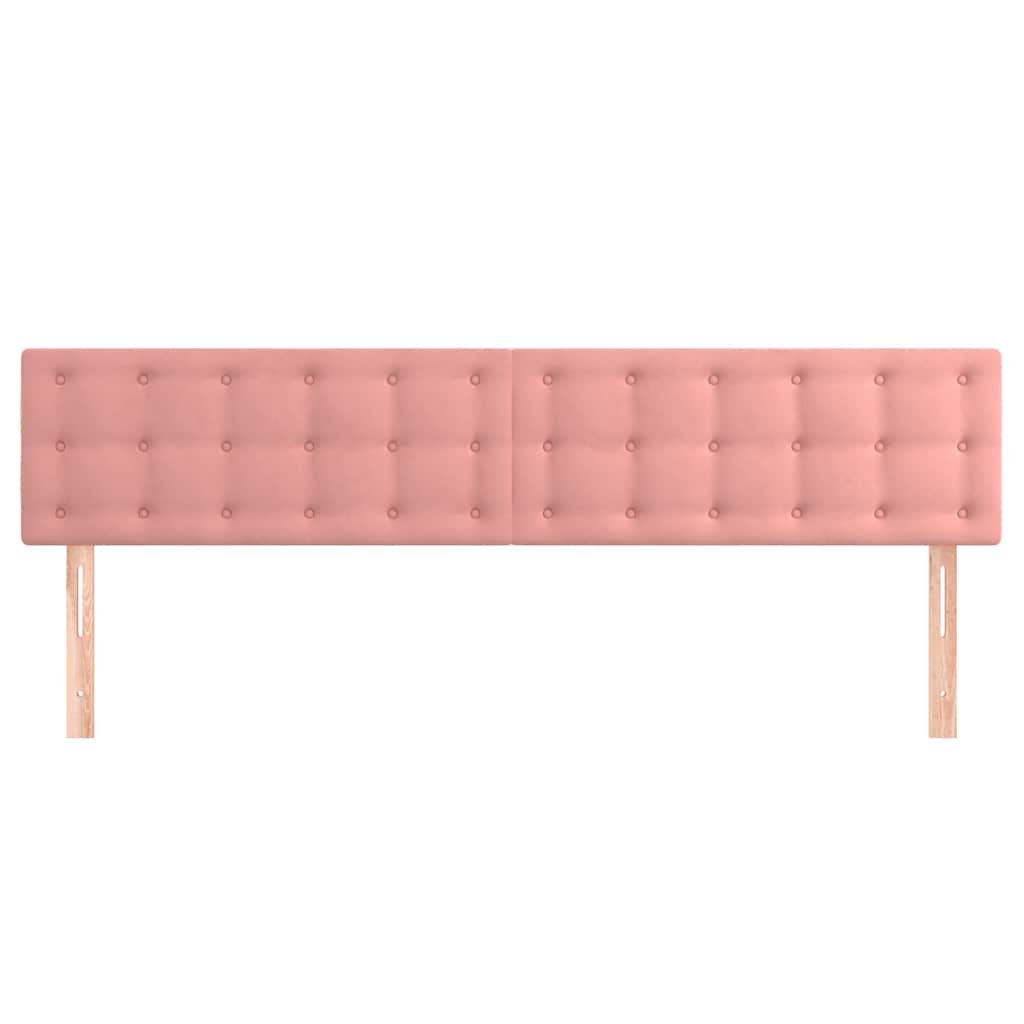 Vidaxl hoofdborden 2 st 80x5x78 88 cm fluweel roze