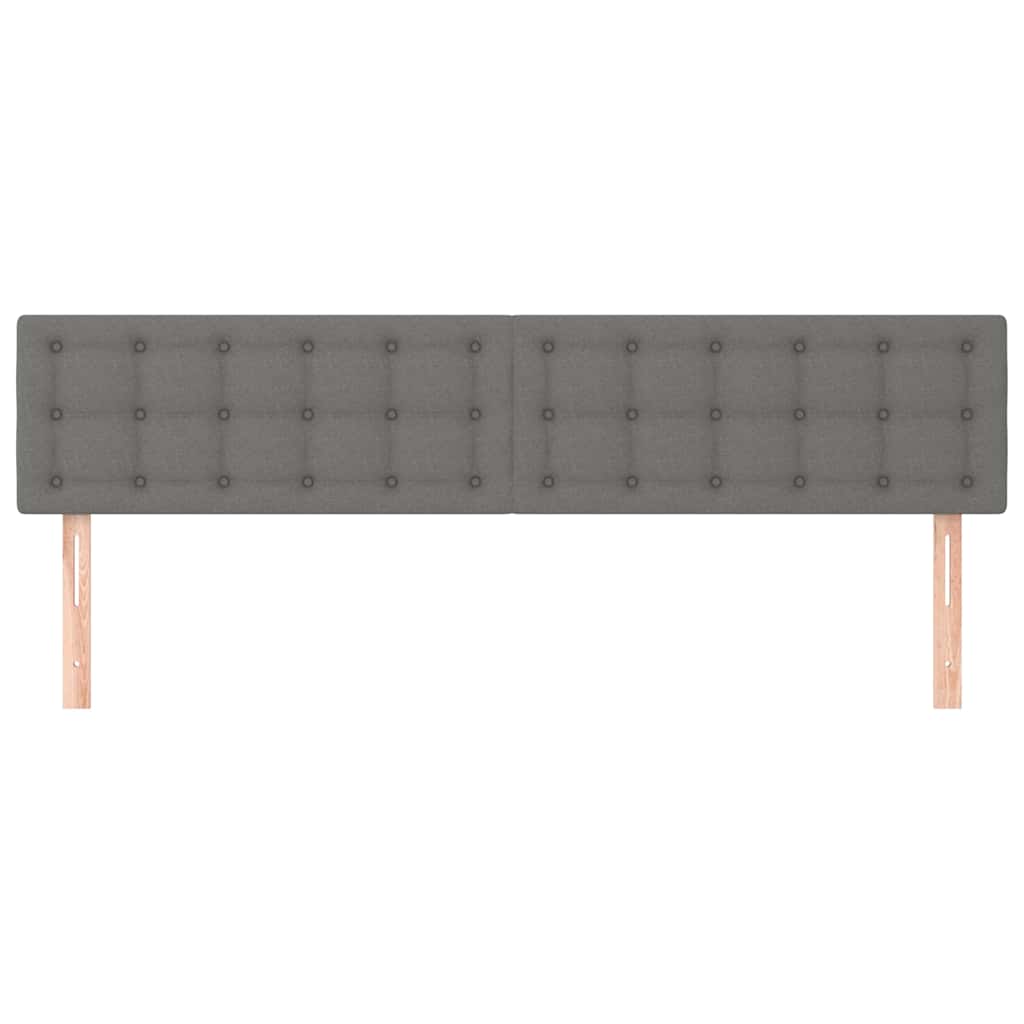 Vidaxl hoofdborden 2 st 90x5x78 88 cm stof donkergrijs