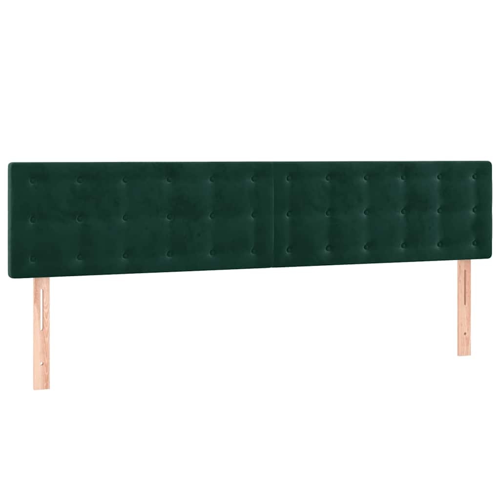 Vidaxl hoofdborden 2 st 90x5x78 88 cm fluweel donkergroen