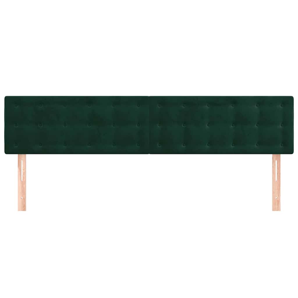Vidaxl hoofdborden 2 st 90x5x78 88 cm fluweel donkergroen