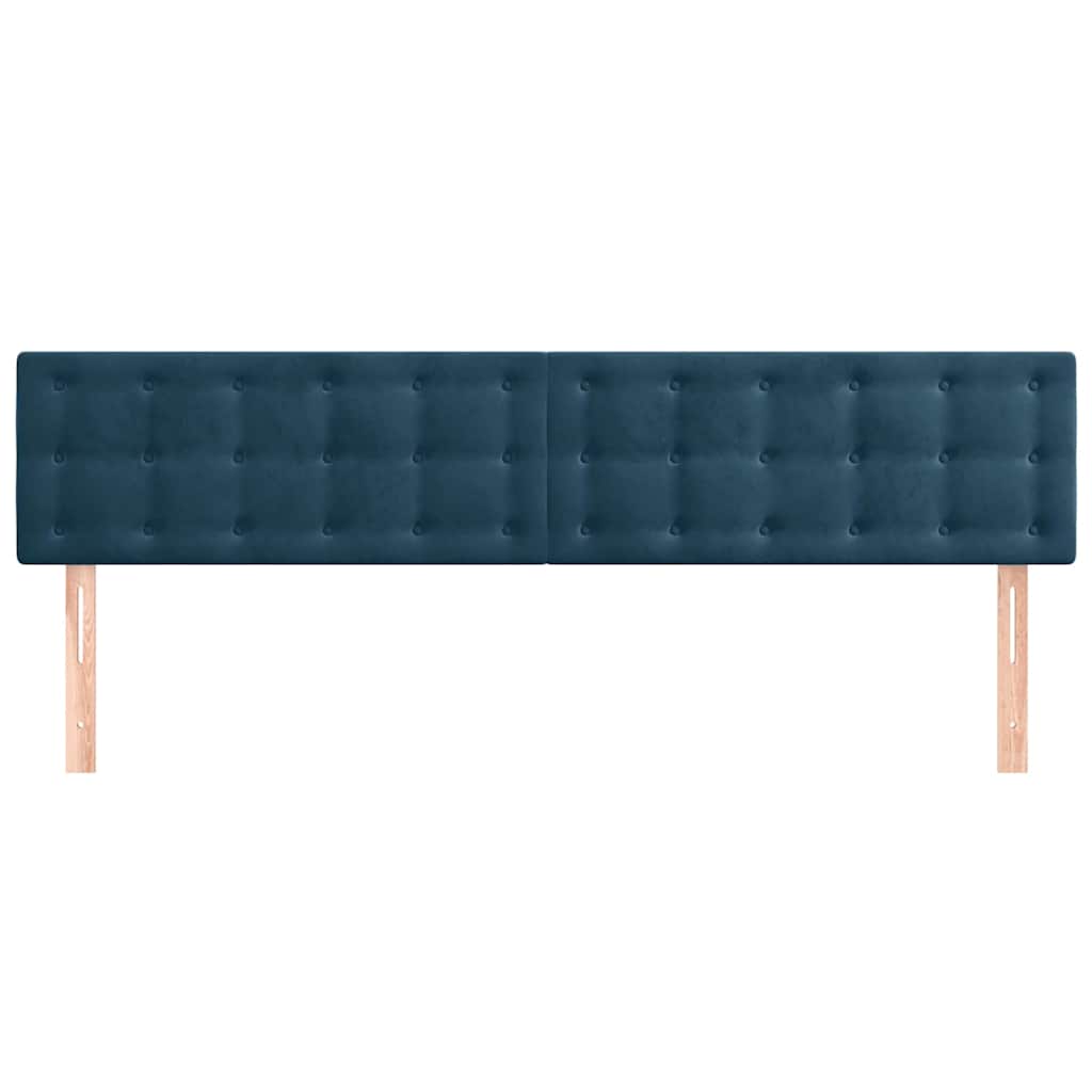 Vidaxl hoofdborden 2 st 90x5x78 88 cm fluweel donkerblauw