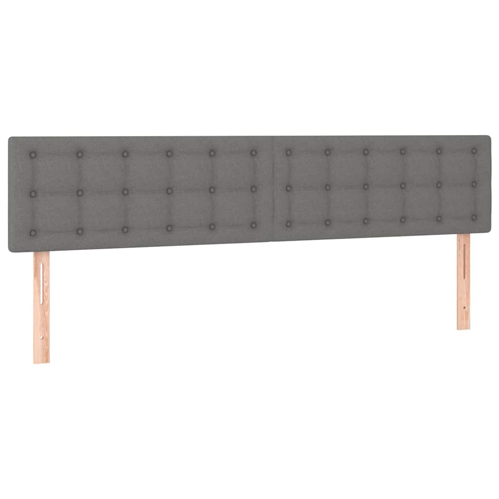 Vidaxl hoofdborden 2 st 100x5x78 88 cm stof donkergrijs