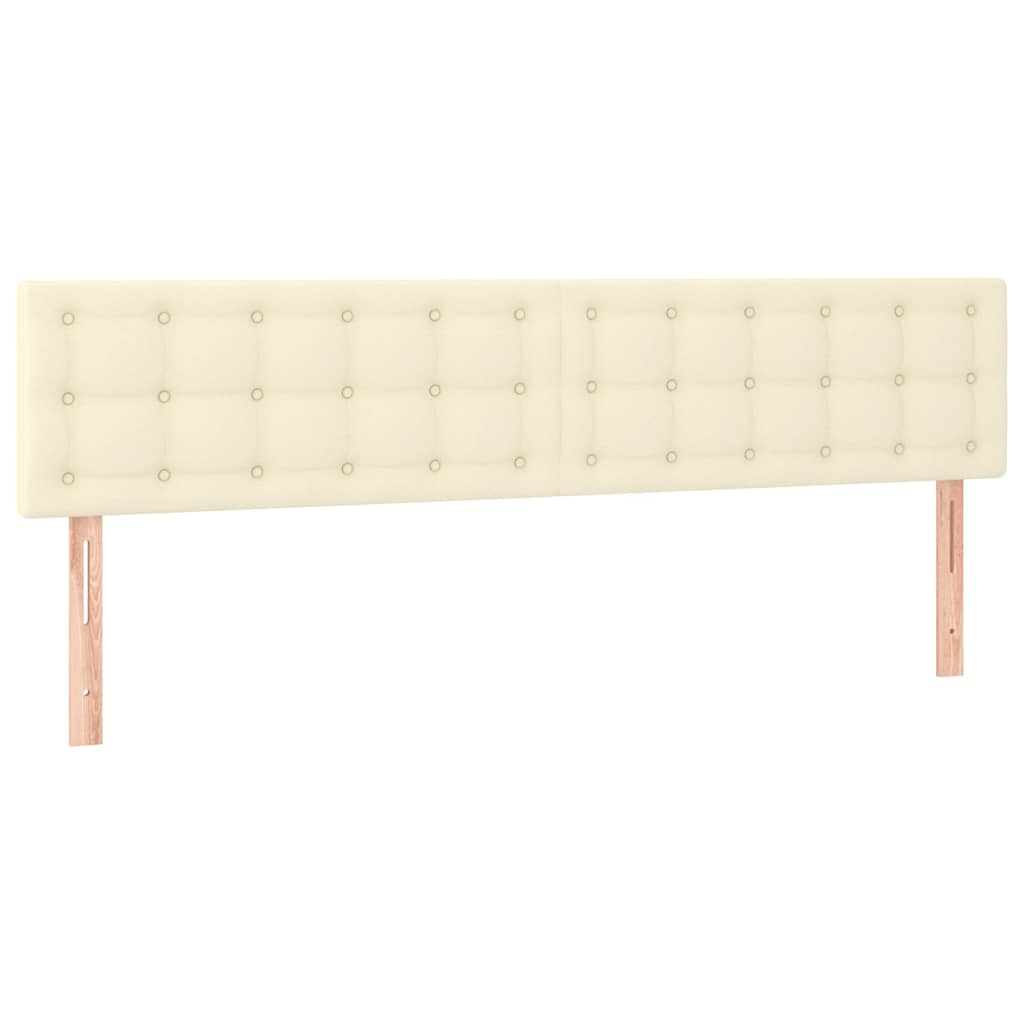 Vidaxl hoofdborden 2 st 100x5x78 88 cm kunstleer crèmekleurig