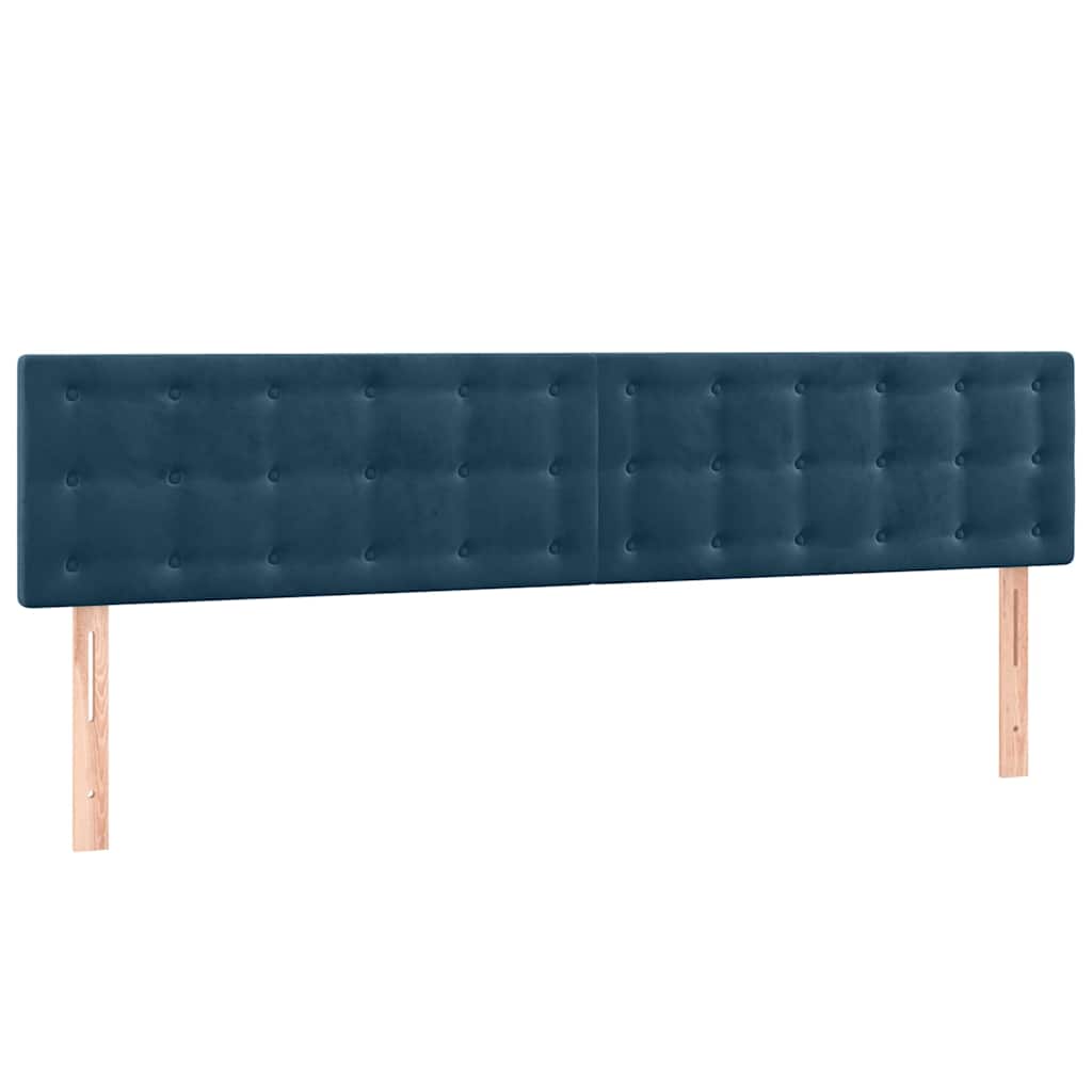 Vidaxl hoofdborden 2 st 100x5x78 88 cm fluweel donkerblauw
