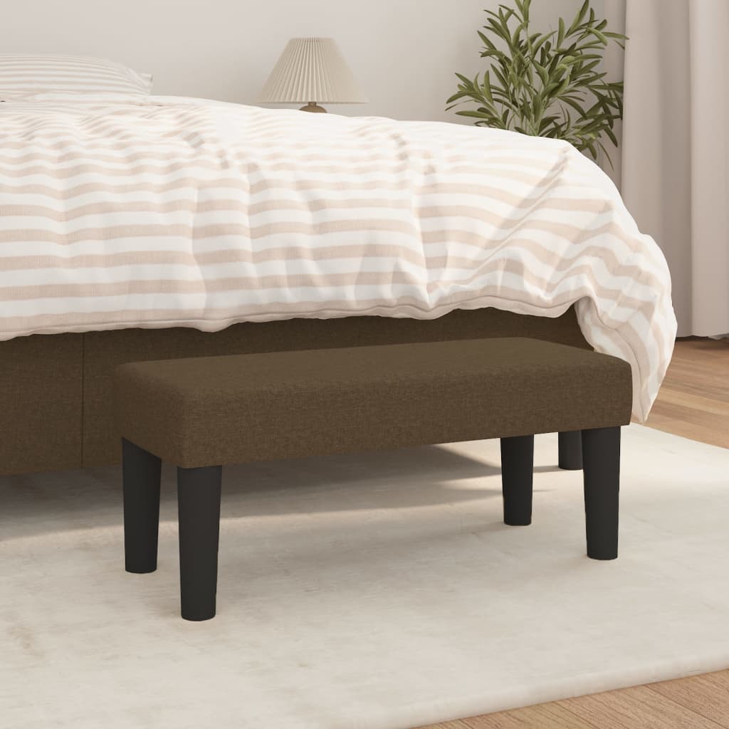 Vidaxl bankje 70x30x30 cm stof bruin