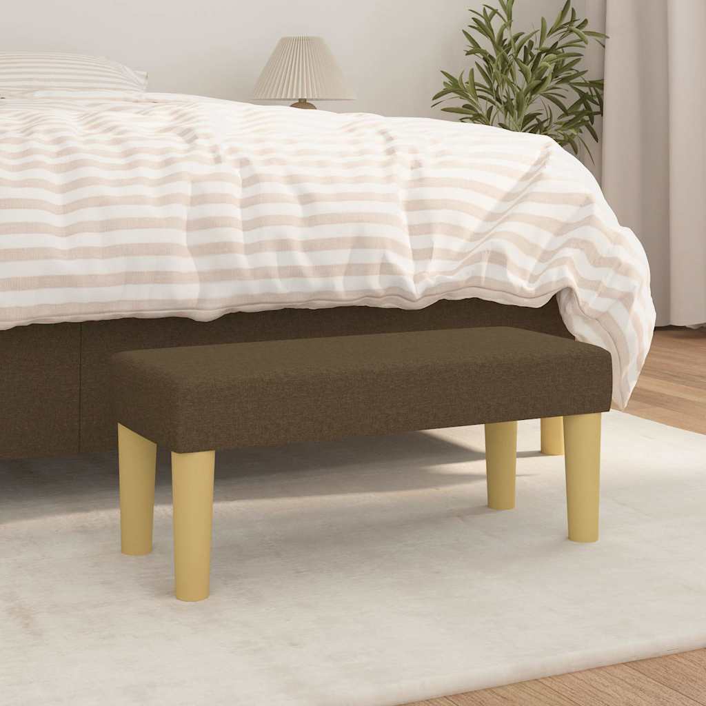Vidaxl bankje 70x30x30 cm stof bruin