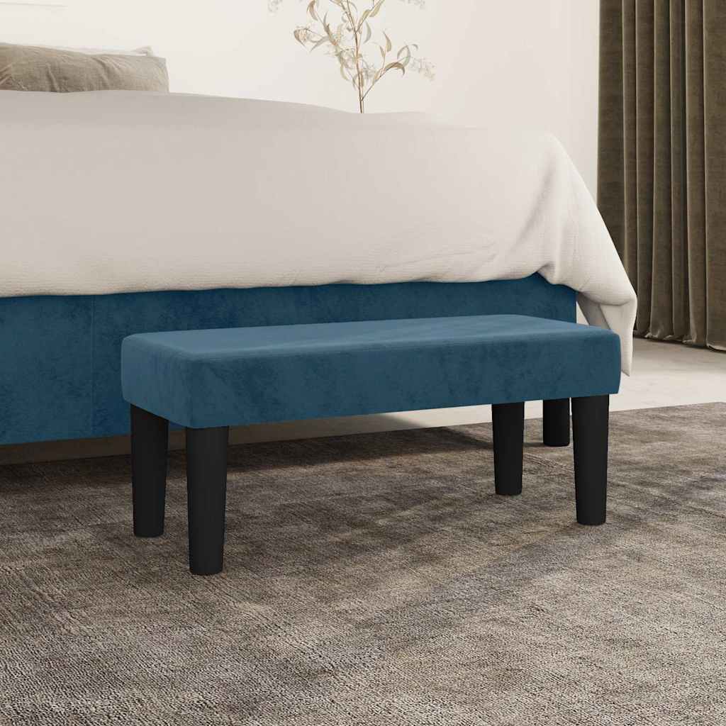 Vidaxl bankje 70x30x30 cm fluweel donkerblauw
