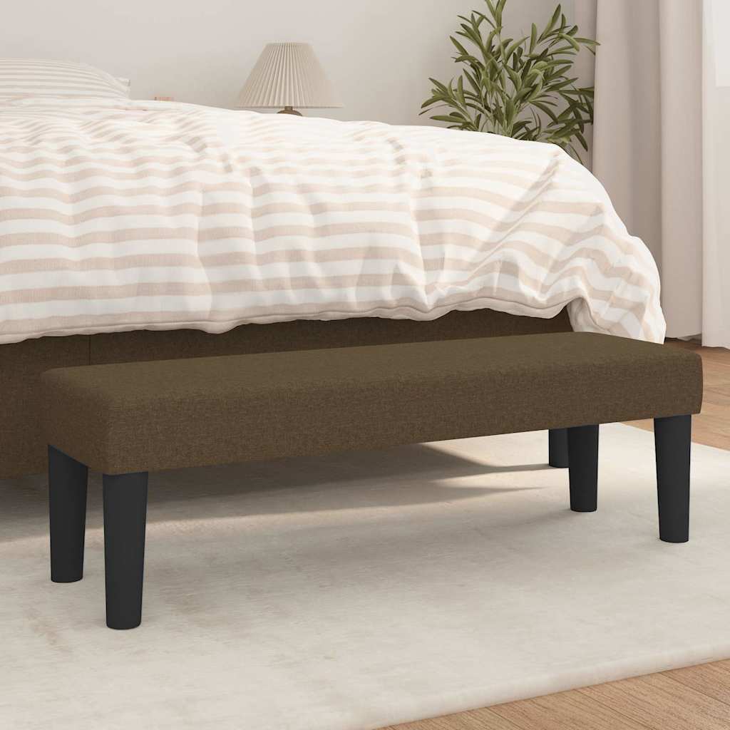 Vidaxl bankje 100x30x30 cm stof donkerbruin