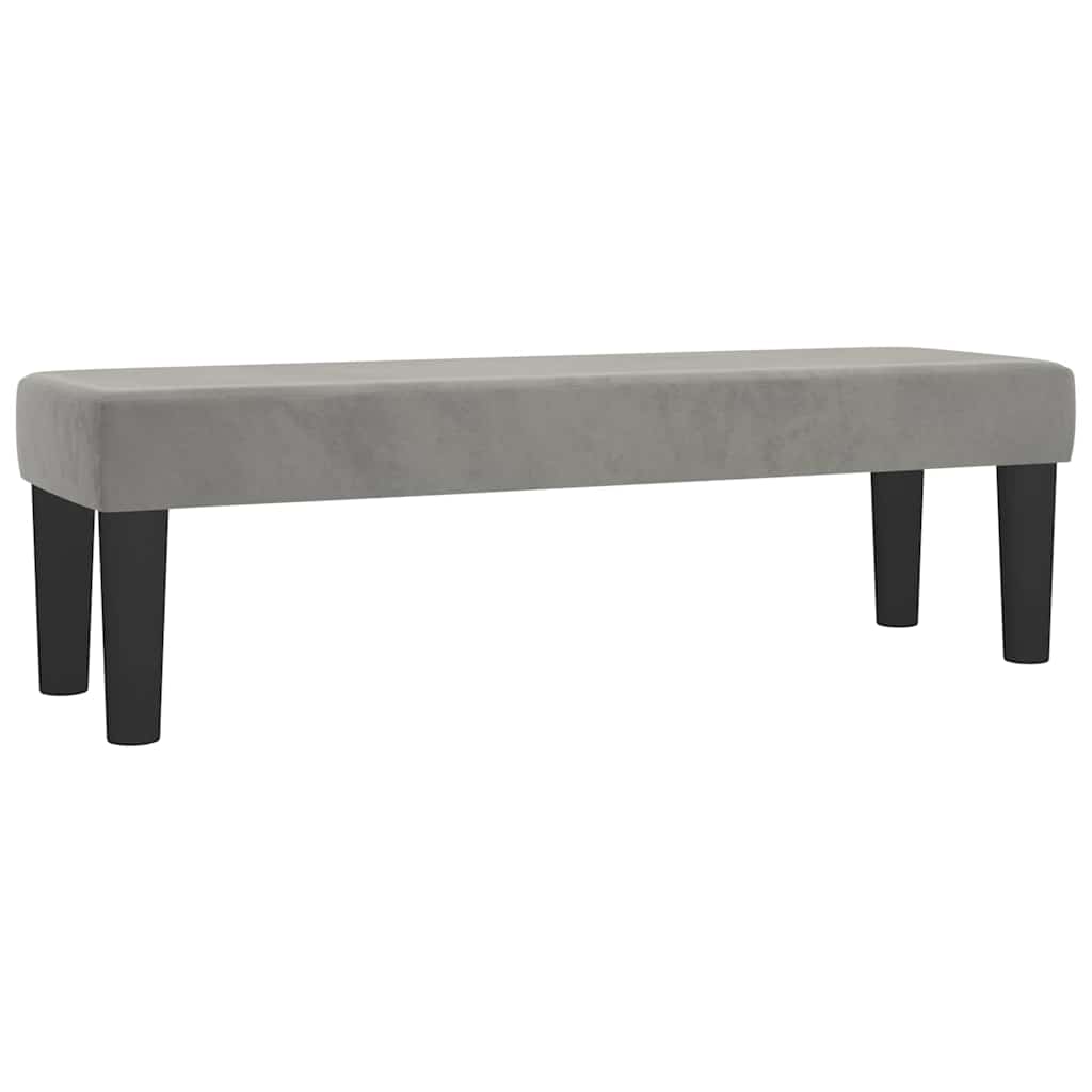 Vidaxl bankje 100x30x30 cm fluweel lichtgrijs