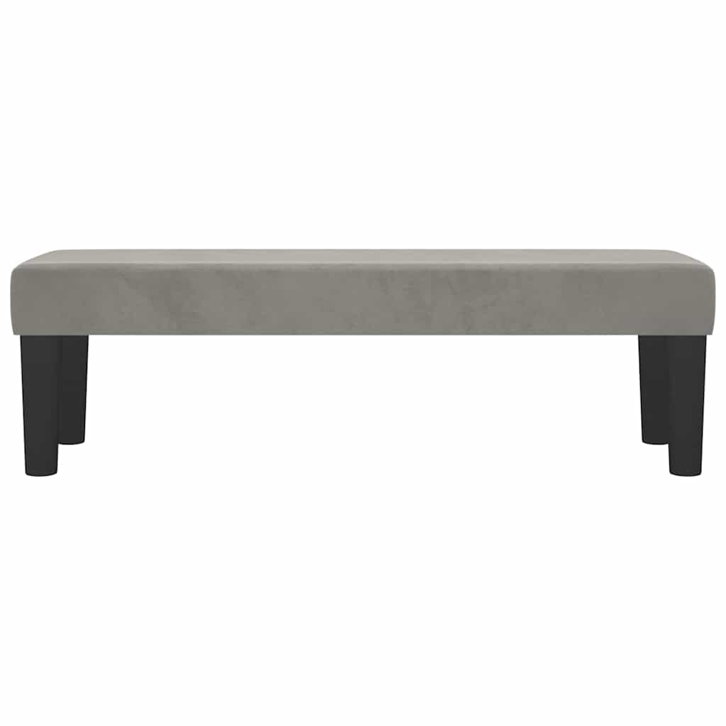 Vidaxl bankje 100x30x30 cm fluweel lichtgrijs