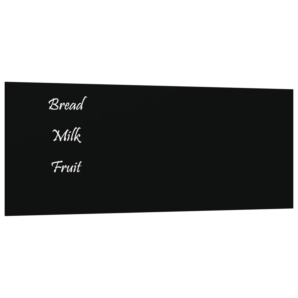 VidaXL Magneetbord voor aan de wand 50x20 cm gehard glas zwart