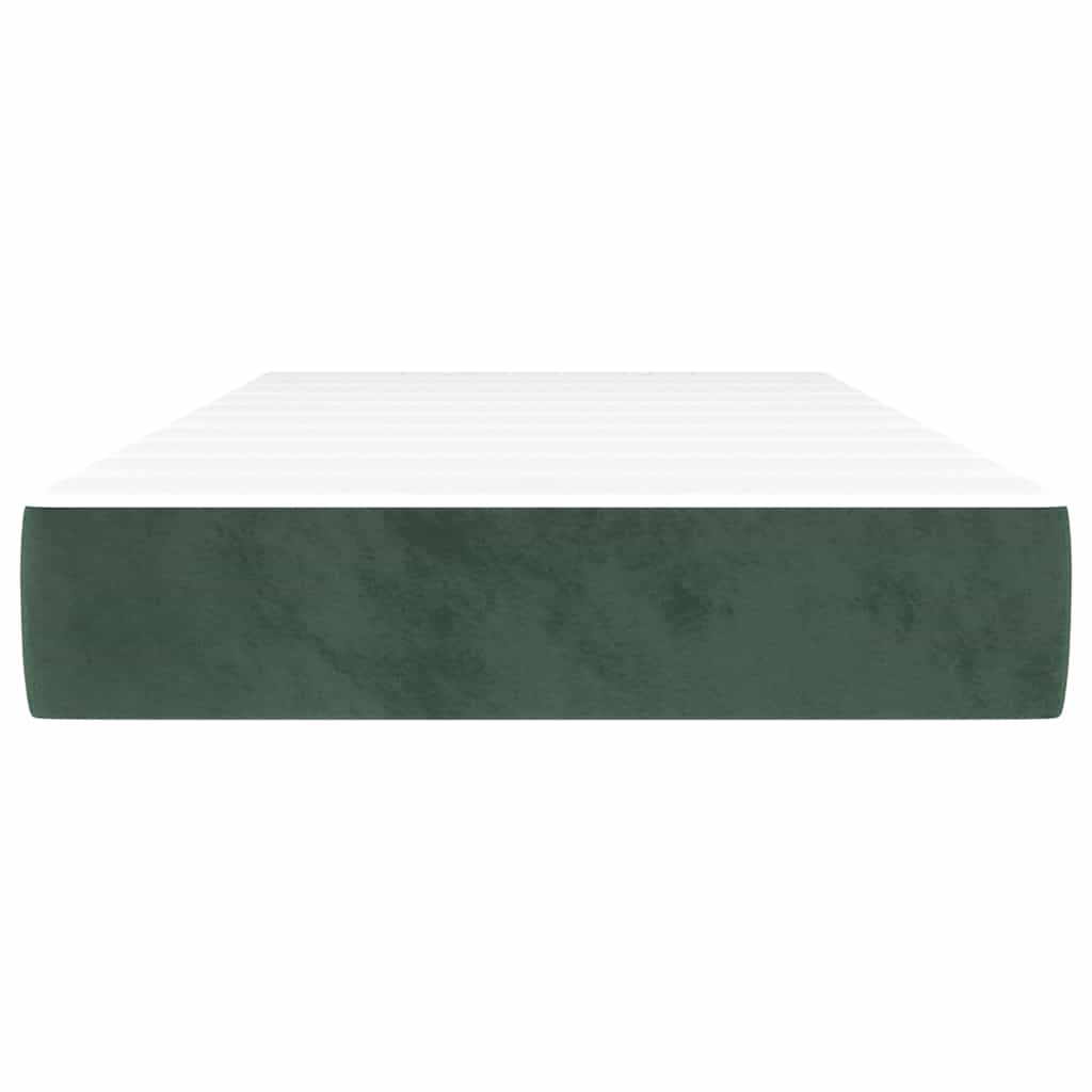 Vidaxl pocketveringmatras medium 80x200x20 cm fluweel donkergroen
