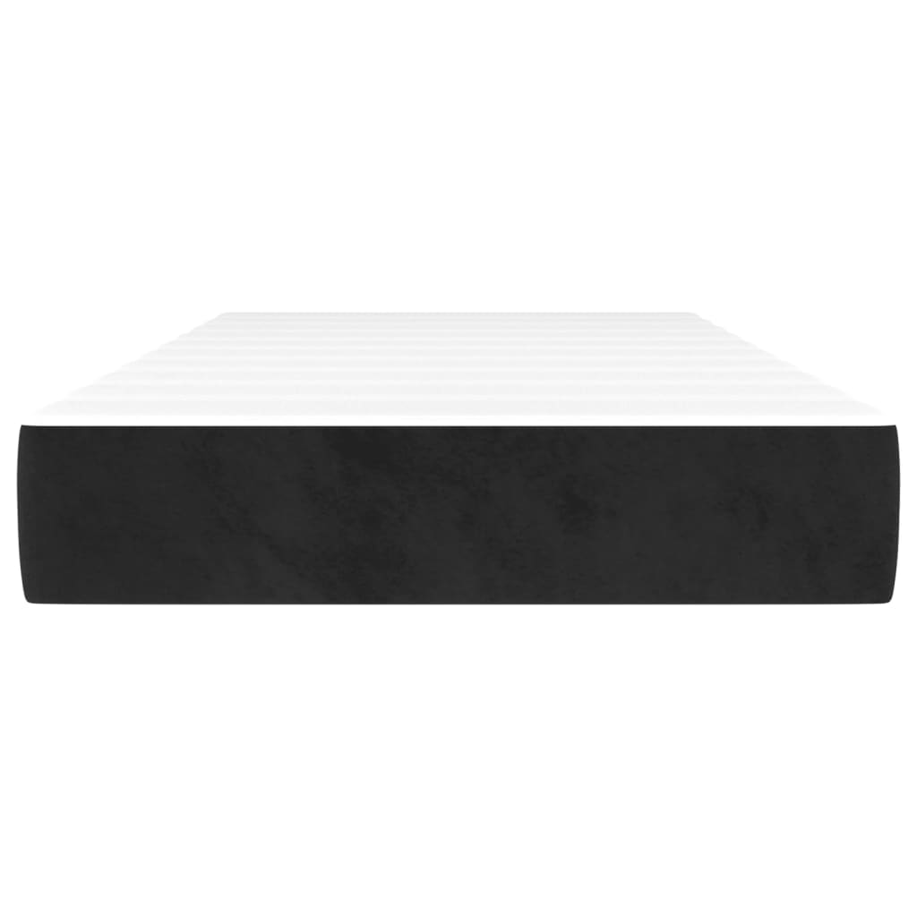 Vidaxl pocketveringmatras medium 90x190x20 cm fluweel zwart