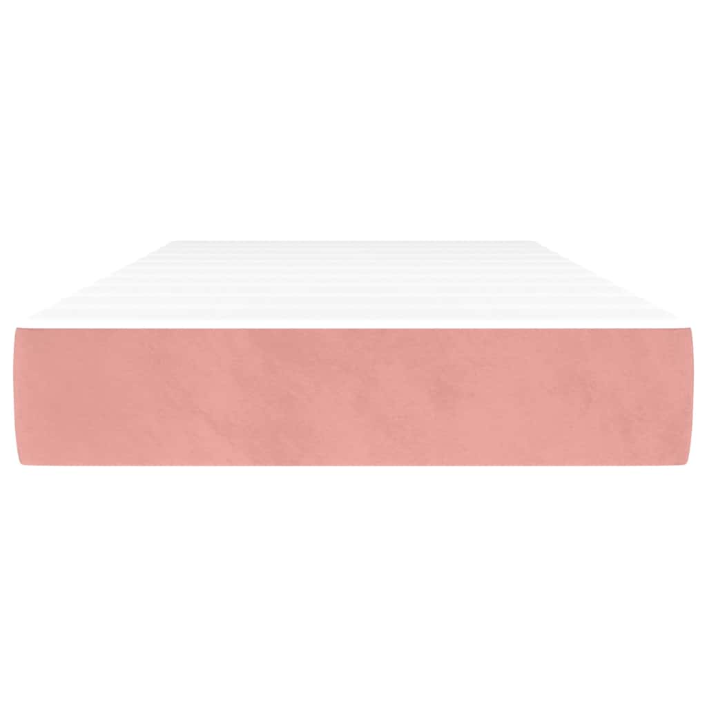 Vidaxl pocketveringmatras medium 90x190x20 cm fluweel roze