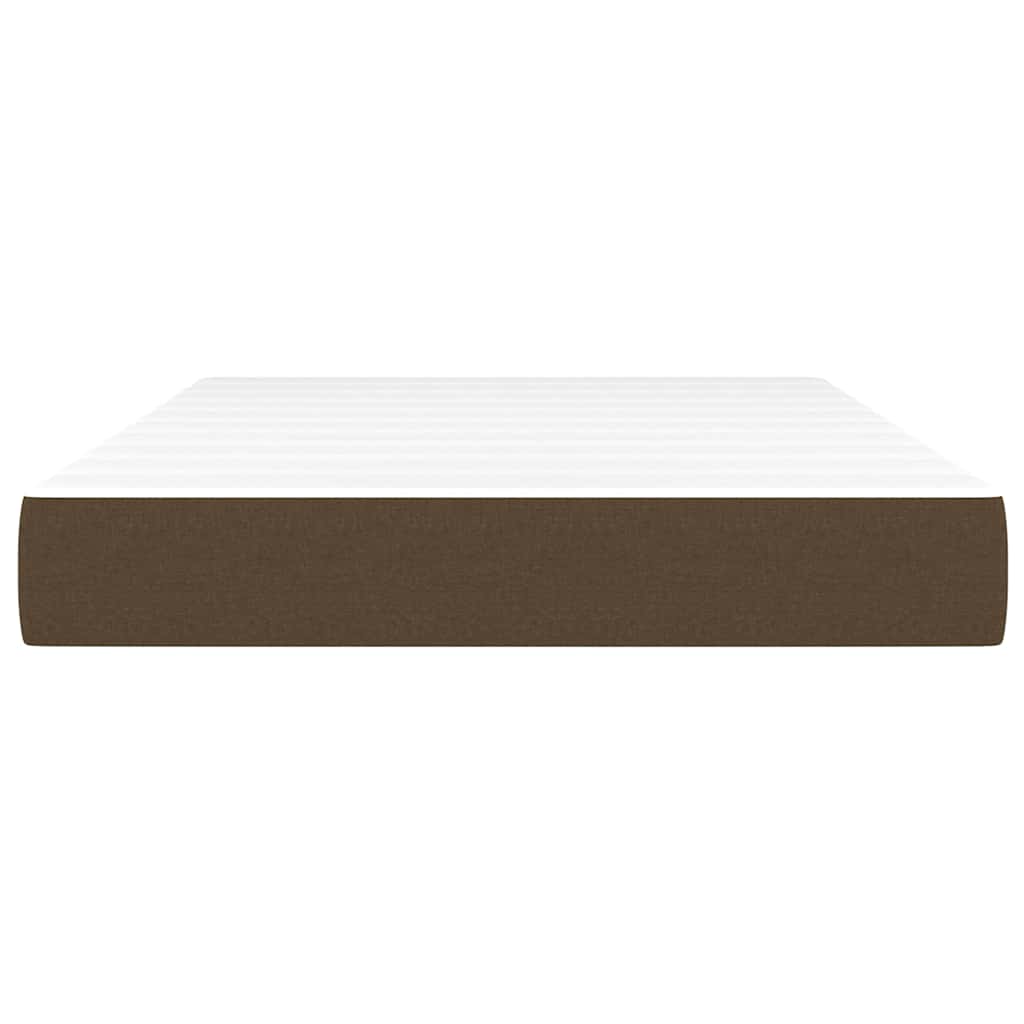 Vidaxl pocketveringmatras medium 120x200x20 cm stof donkerbruin