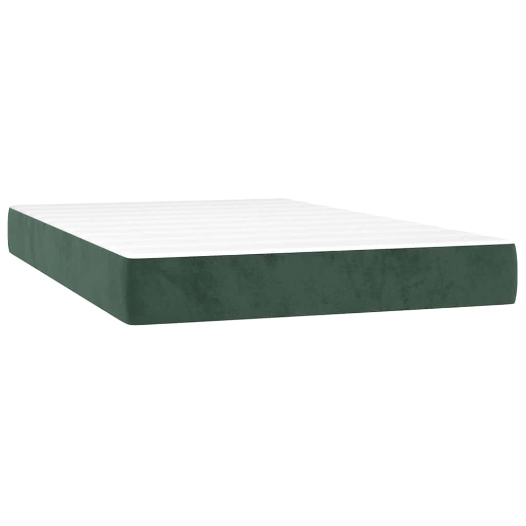Vidaxl pocketveringmatras medium 120x200x20 cm fluweel donkergroen
