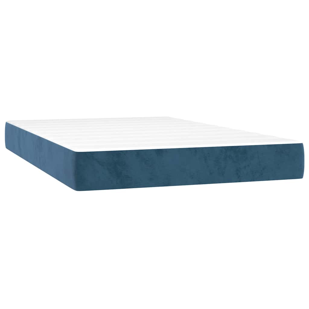Vidaxl pocketveringmatras medium 120x200x20 cm fluweel donkerblauw