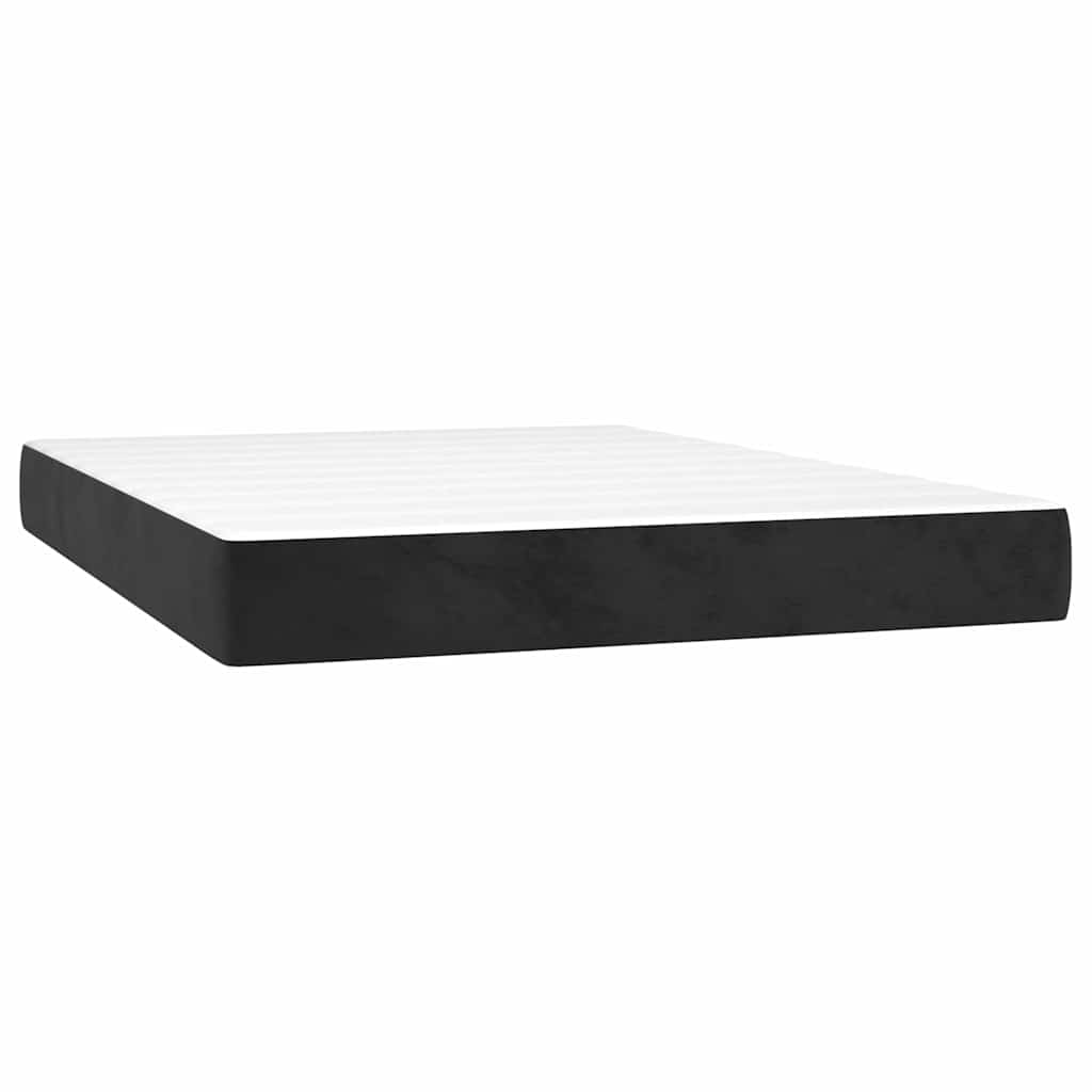 Vidaxl pocketveringmatras medium 140x190x20 cm fluweel zwart