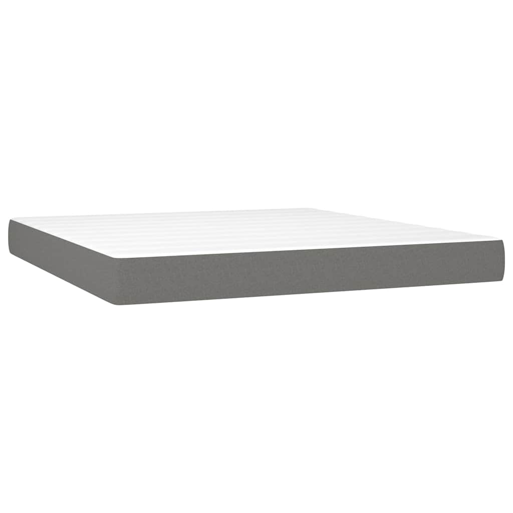 Vidaxl pocketveringmatras medium 160x200x20 cm stof donkergrijs