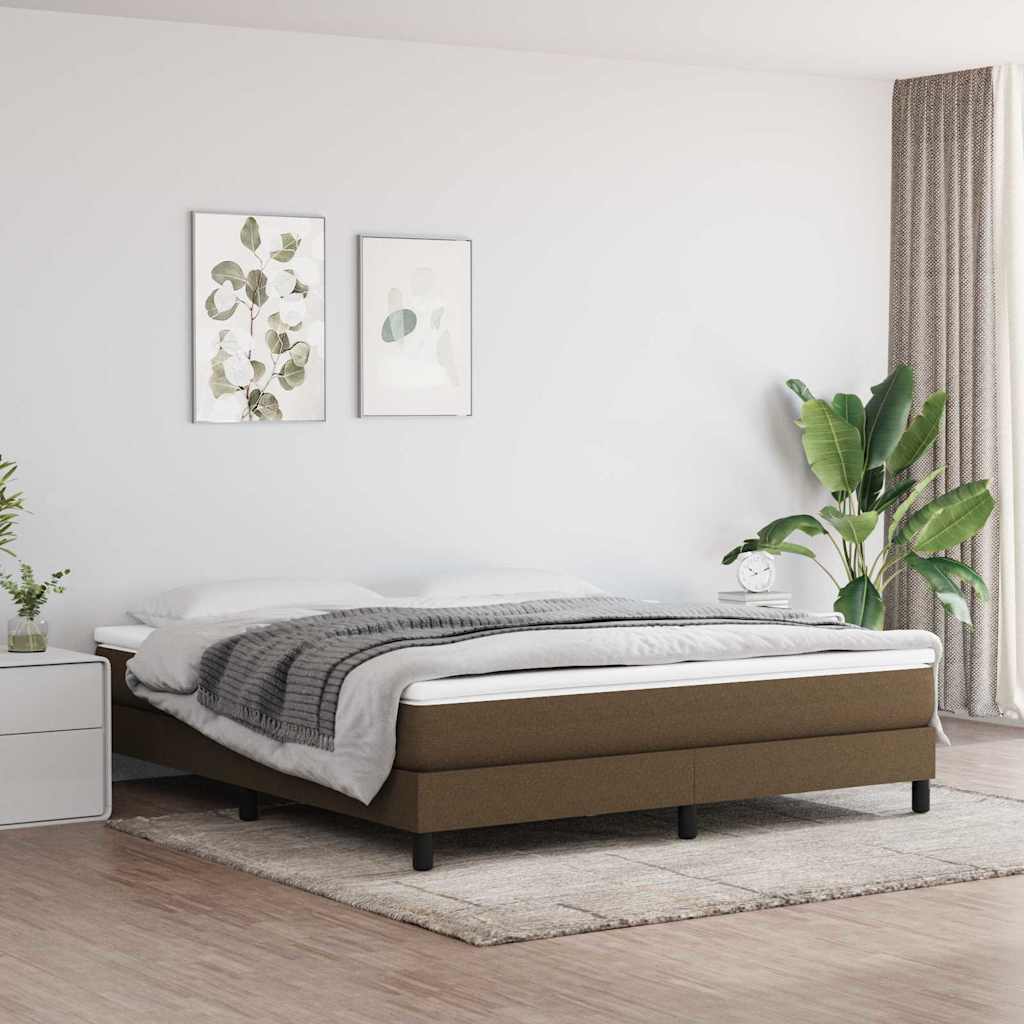 Vidaxl pocketveringmatras medium 160x200x20 cm stof donkerbruin