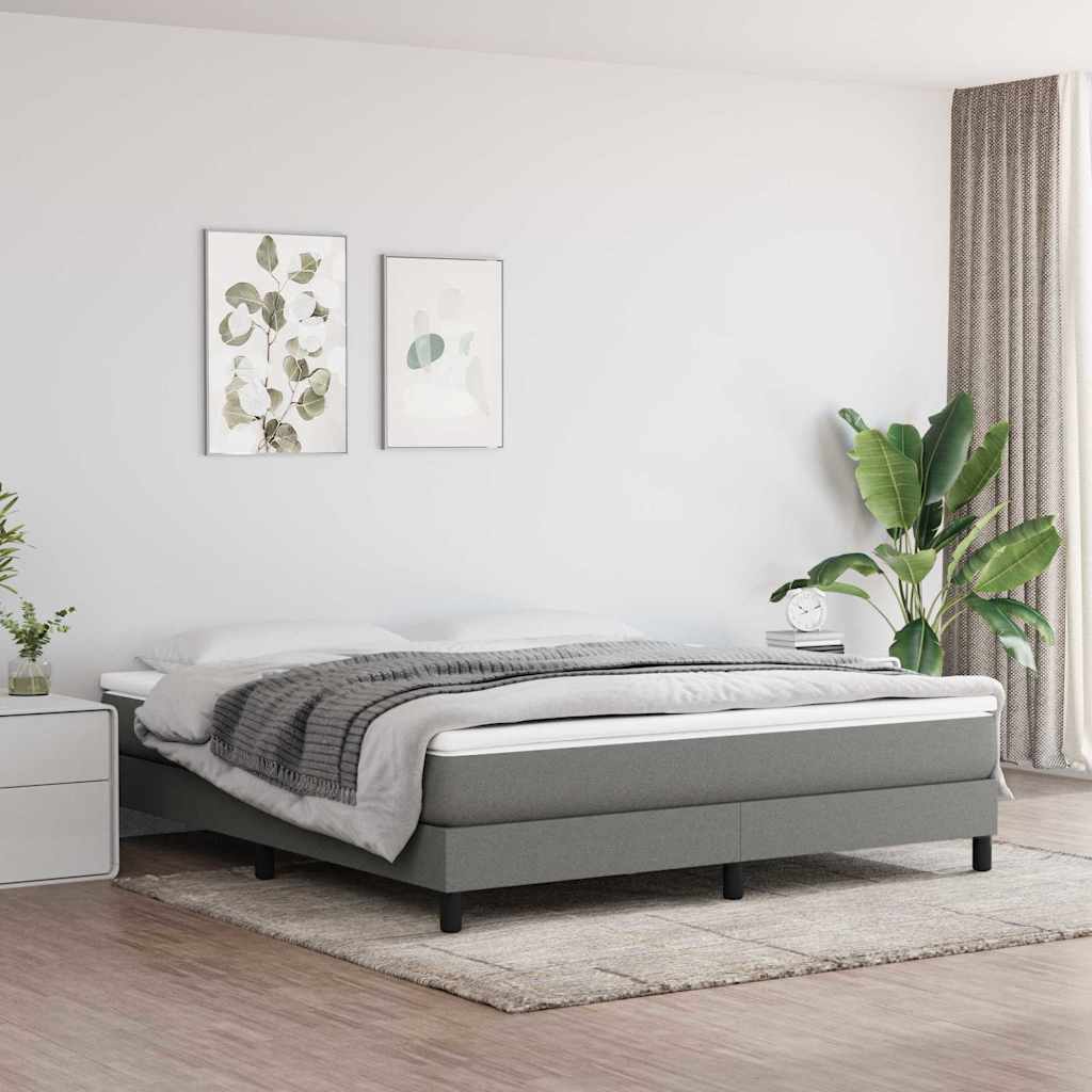 Vidaxl pocketveringmatras medium 180x200x20 cm stof donkergrijs