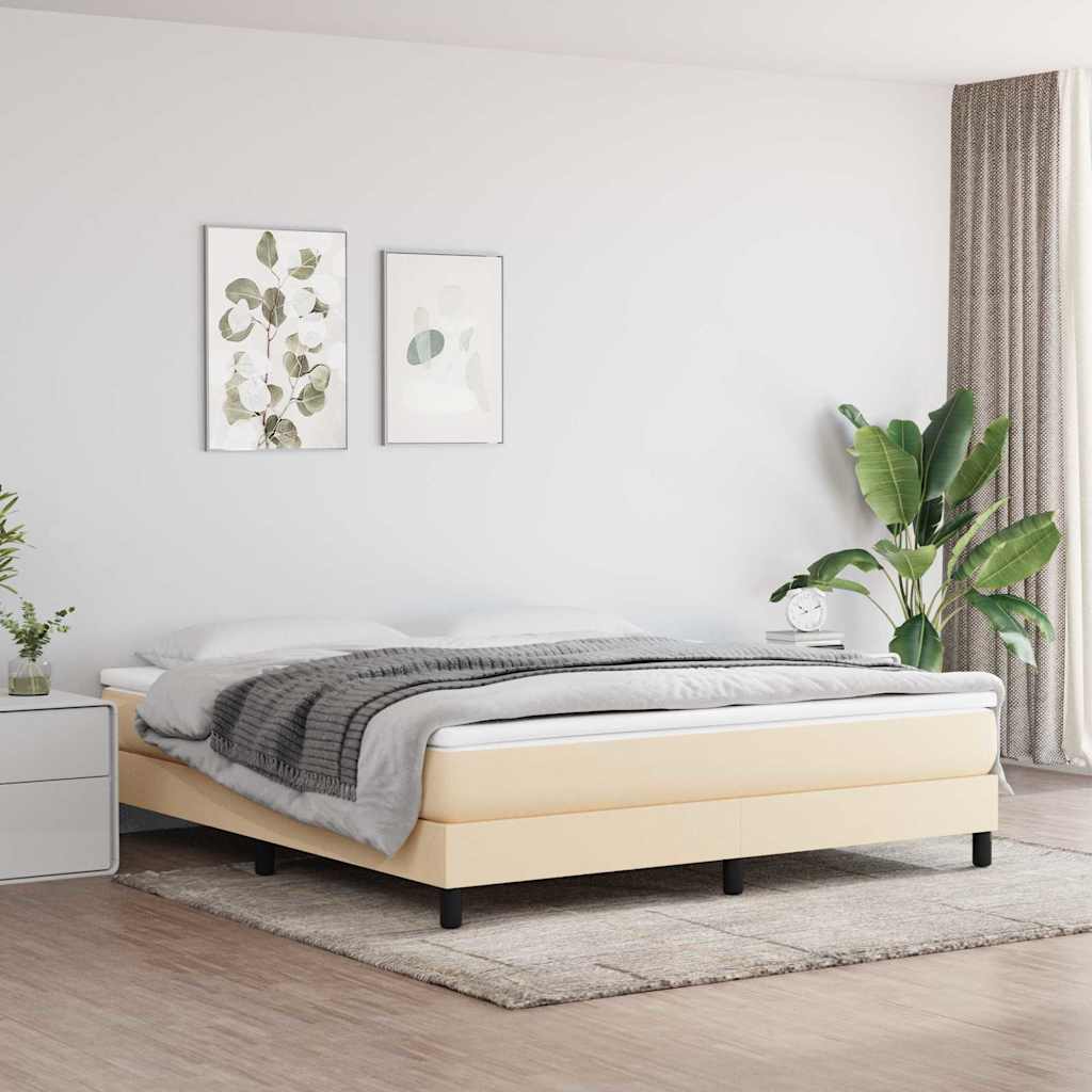 Vidaxl pocketveringmatras medium 180x200x20 cm stof crèmekleurig
