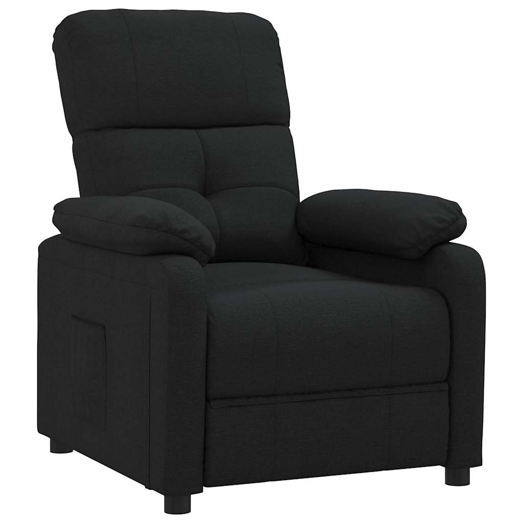 Vidaxl fauteuil verstelbaar stof zwart