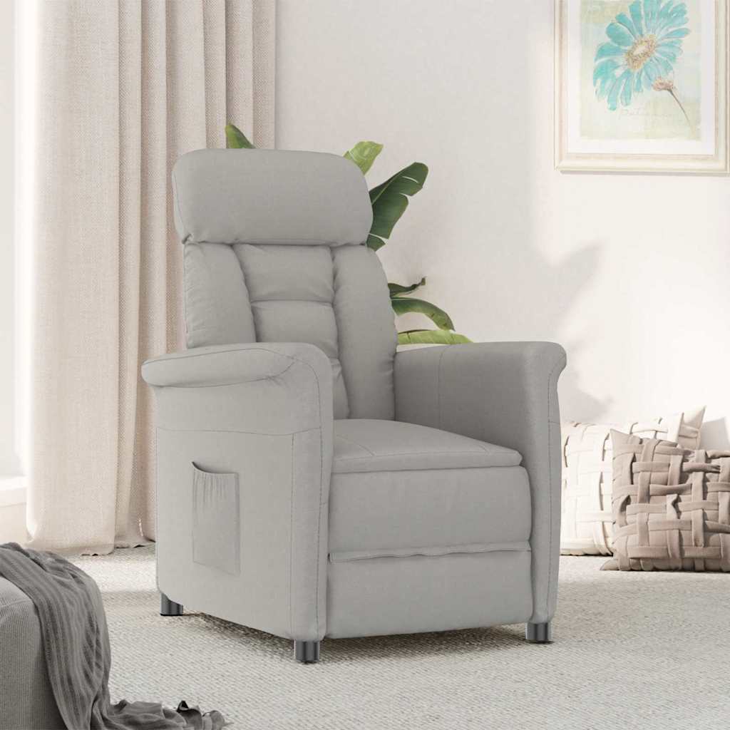 Vidaxl fauteuil lichtgrijs 96,5 x 70,5 x 95 cm microvezel