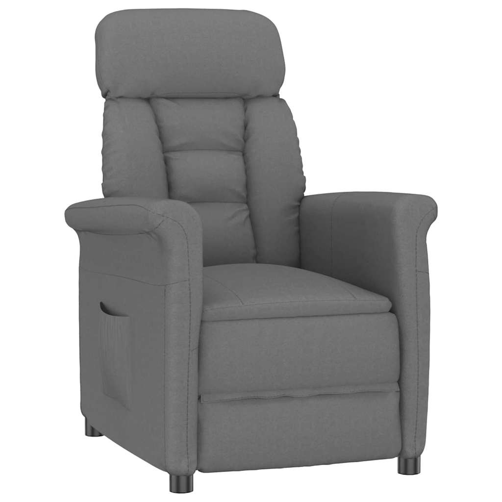 Vidaxl fauteuil donkergrijs 96,5 x 70,5 x 95 cm microvezel