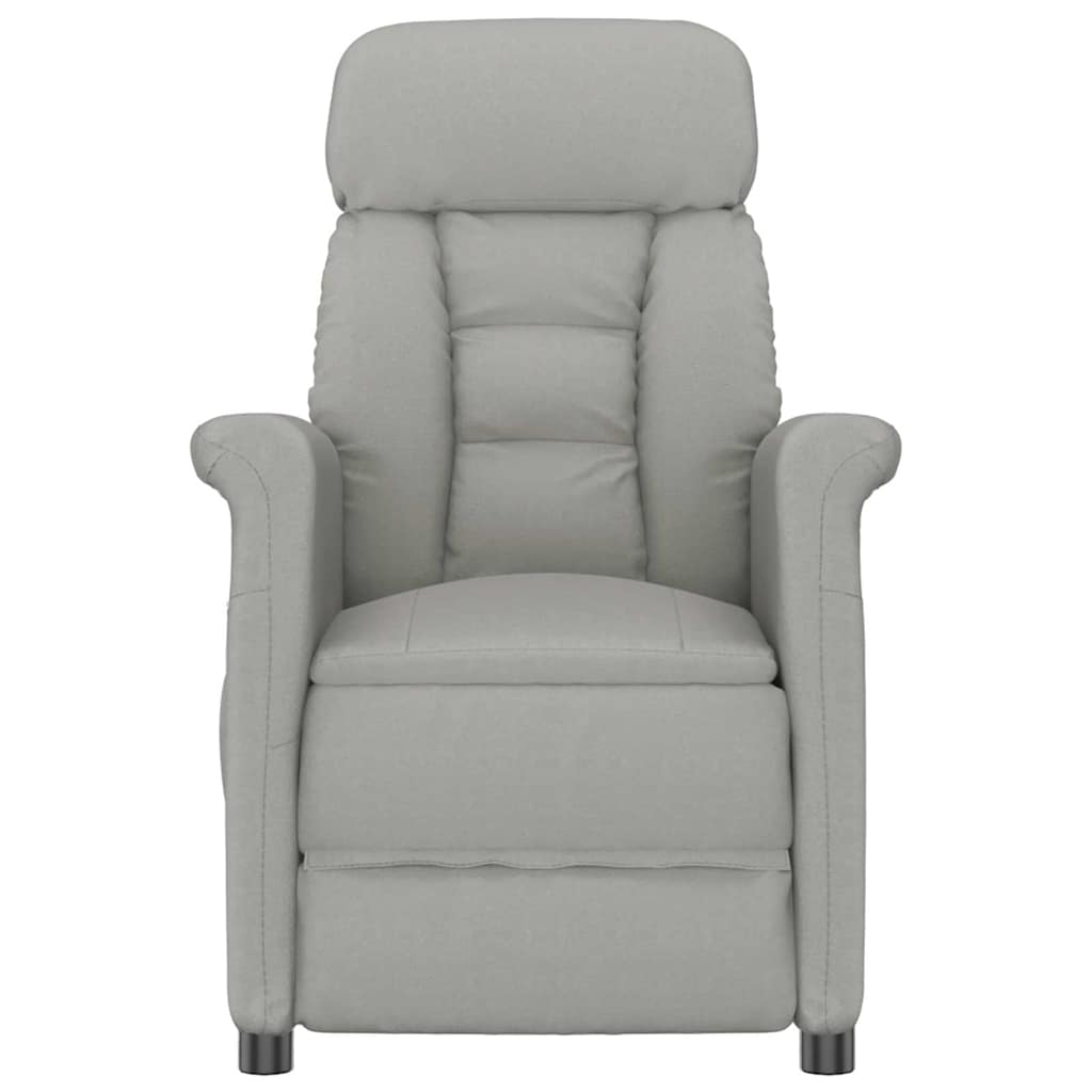 Vidaxl massagestoel lichtgrijs 70.5 x 96.5 x 95 cm polyester