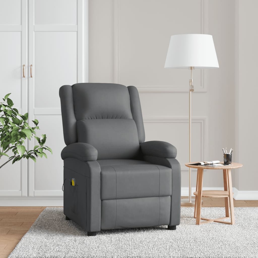 Vidaxl massagestoel kunstleer antracietkleurig