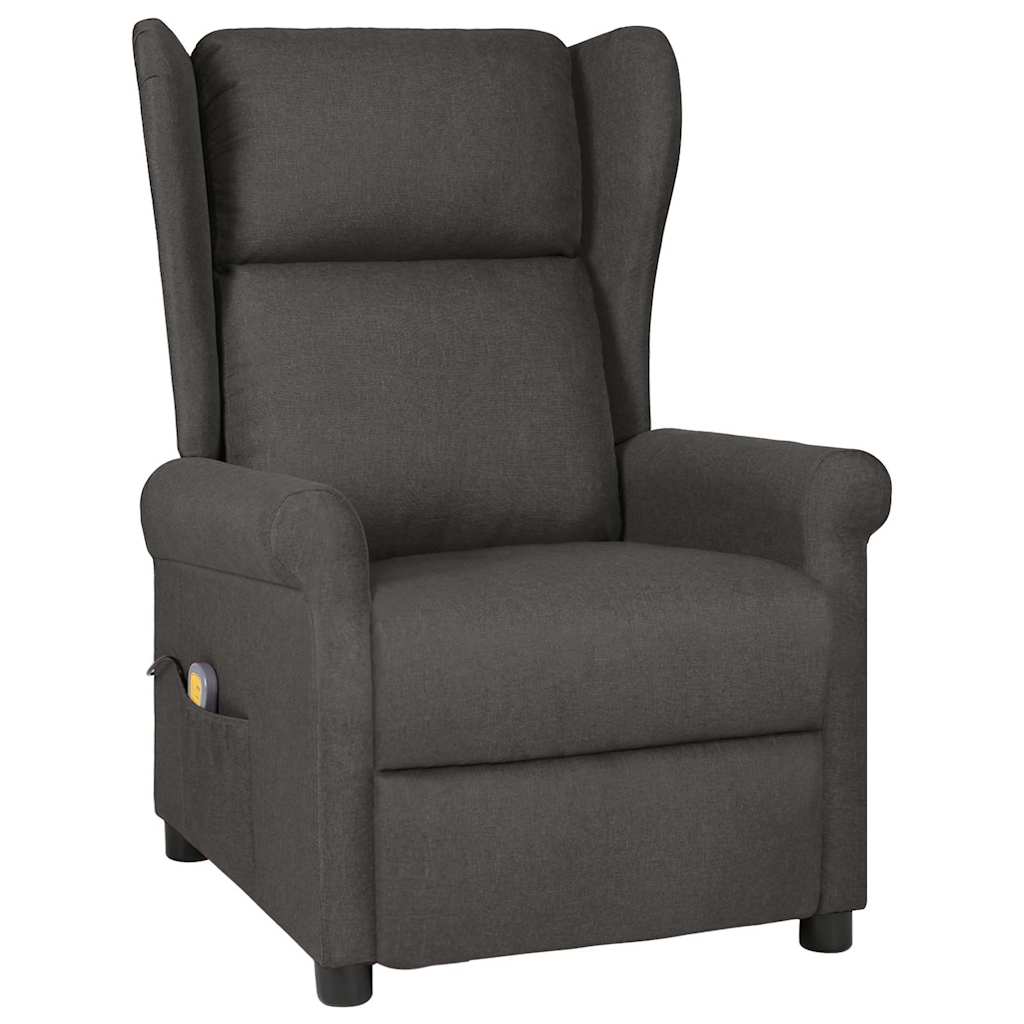 Vidaxl massagestoel stof donkergrijs