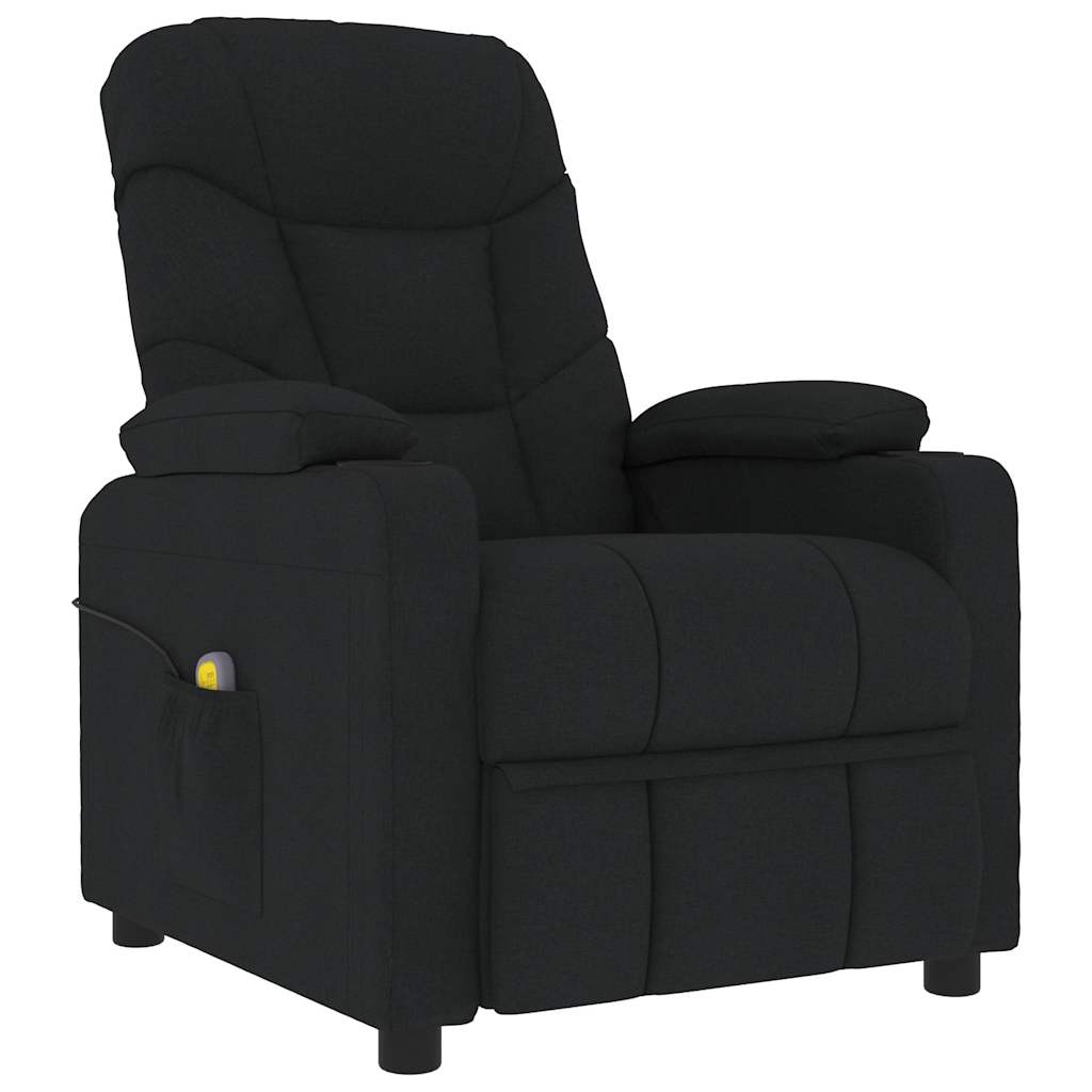 Vidaxl fauteuil verstelbaar stof zwart