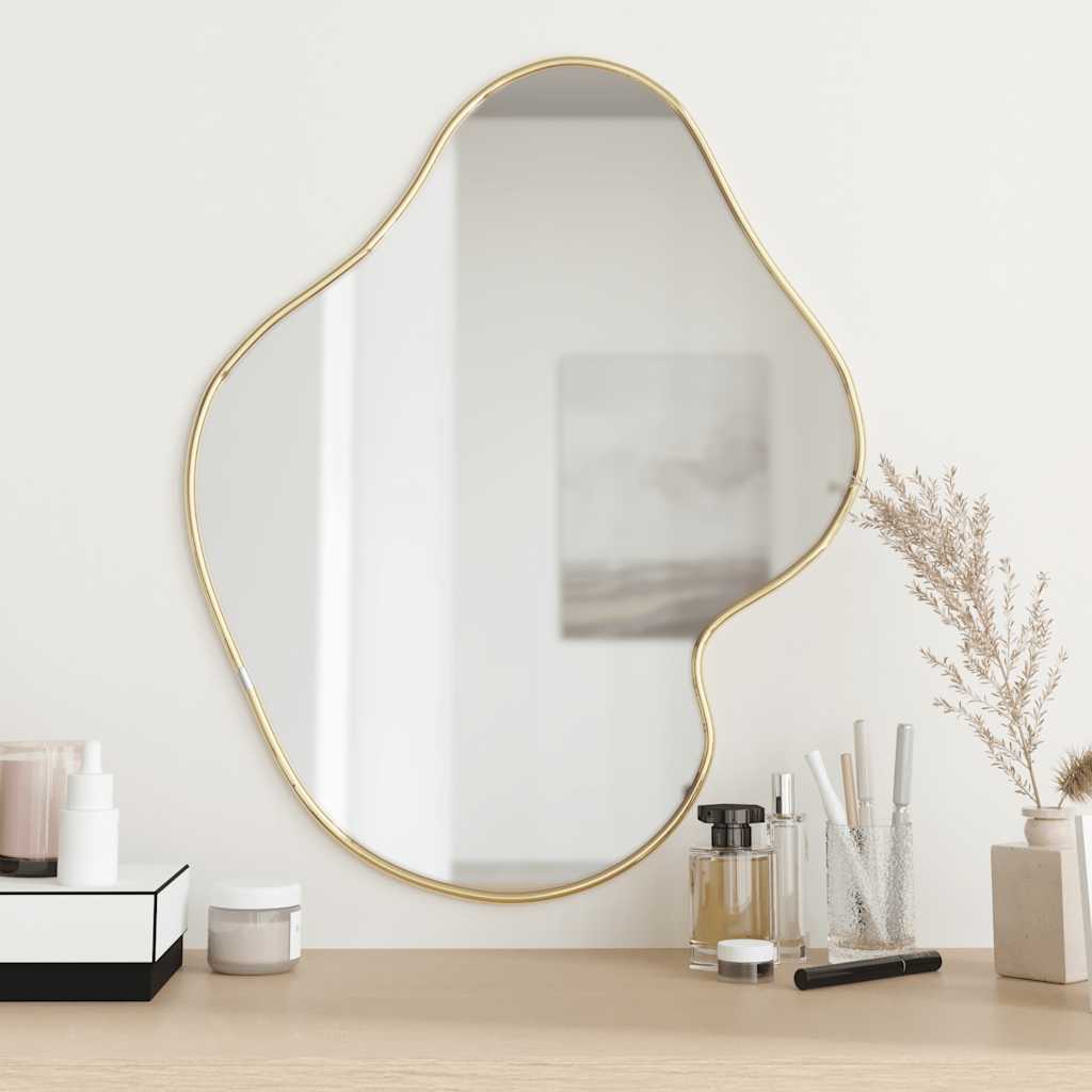 Vidaxl wandspiegel 60x50 cm goudkleurig