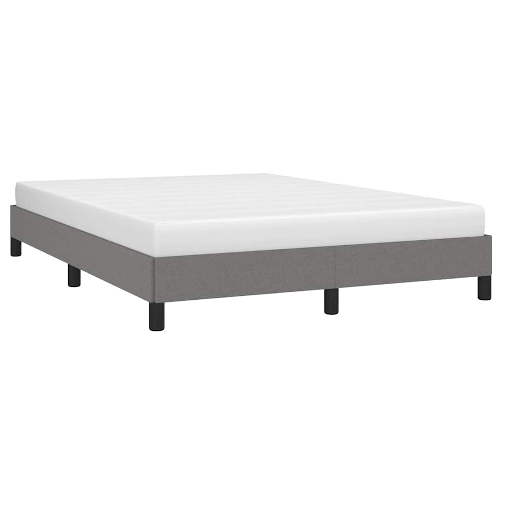 Vidaxl bedframe zonder matras stof donkergrijs 140x190 cm