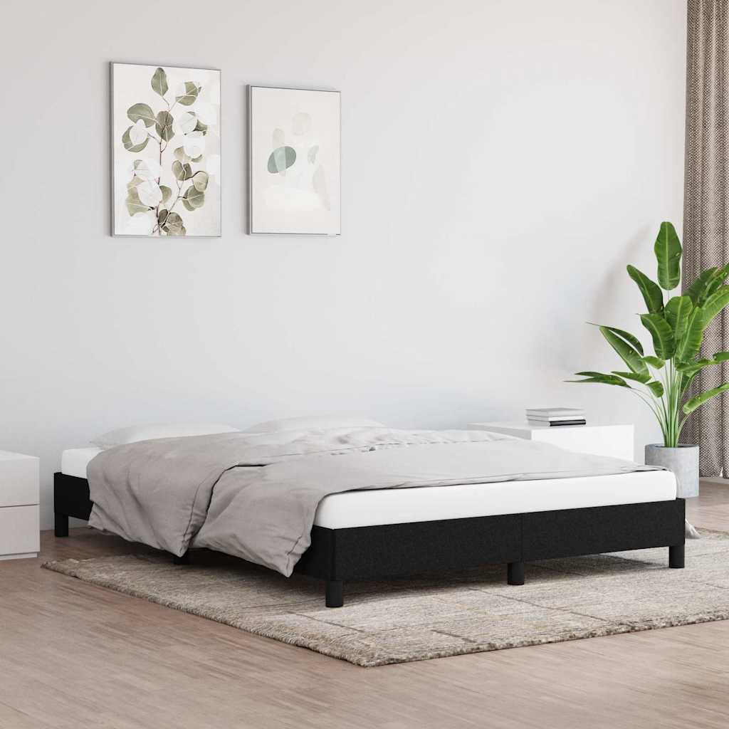 Vidaxl bedframe zonder matras stof zwart 140x200 cm