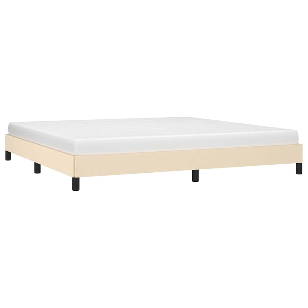 Vidaxl bedframe zonder matras stof crèmekleurig 200x200 cm