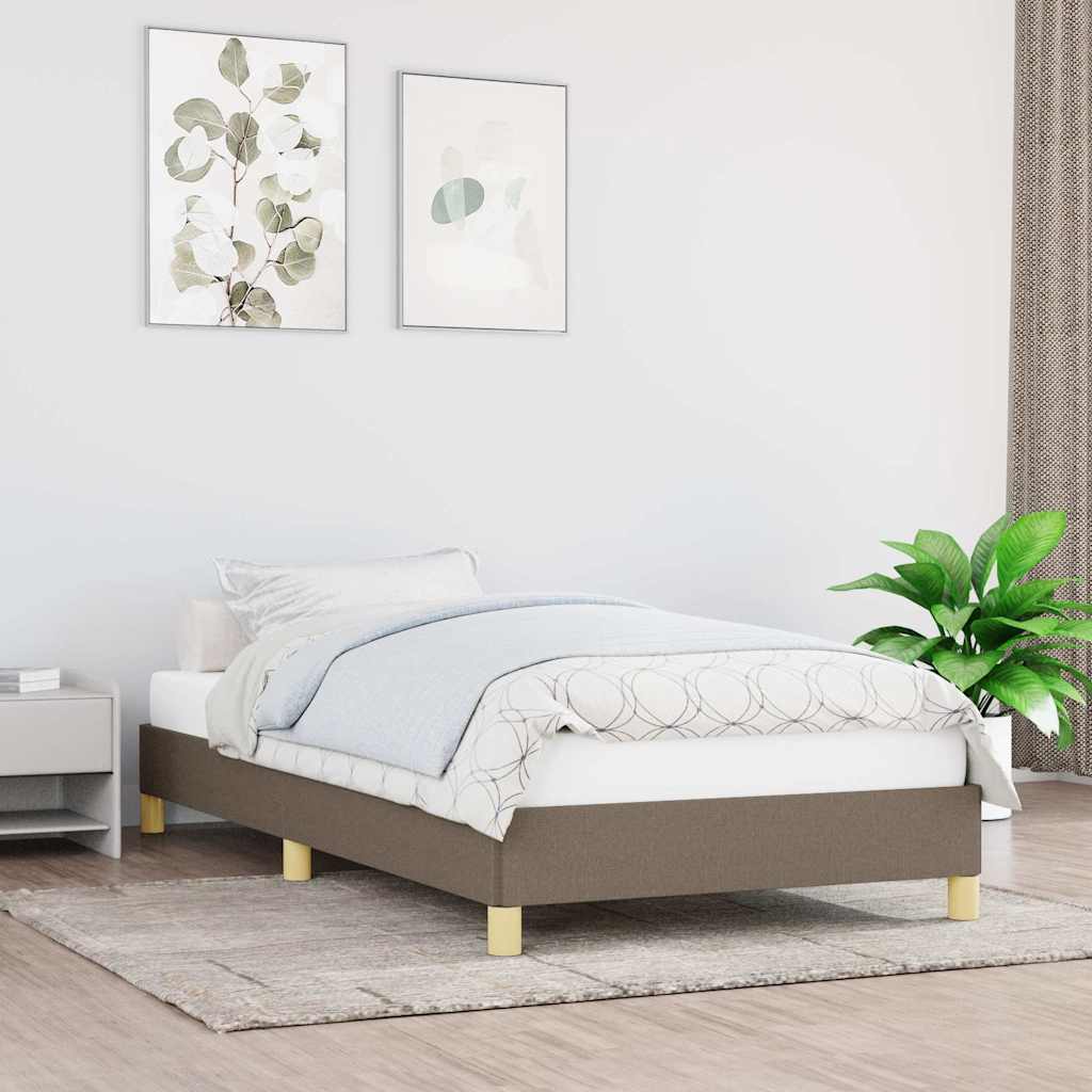 Vidaxl bedframe zonder matras 100x200 cm stof taupe