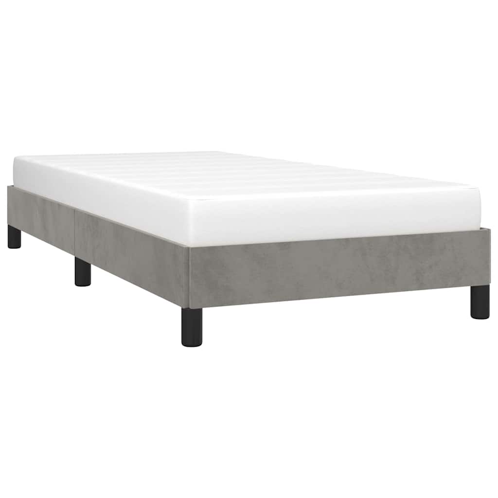 Vidaxl bedframe zonder matras 80x200 cm fluweel lichtgrijs