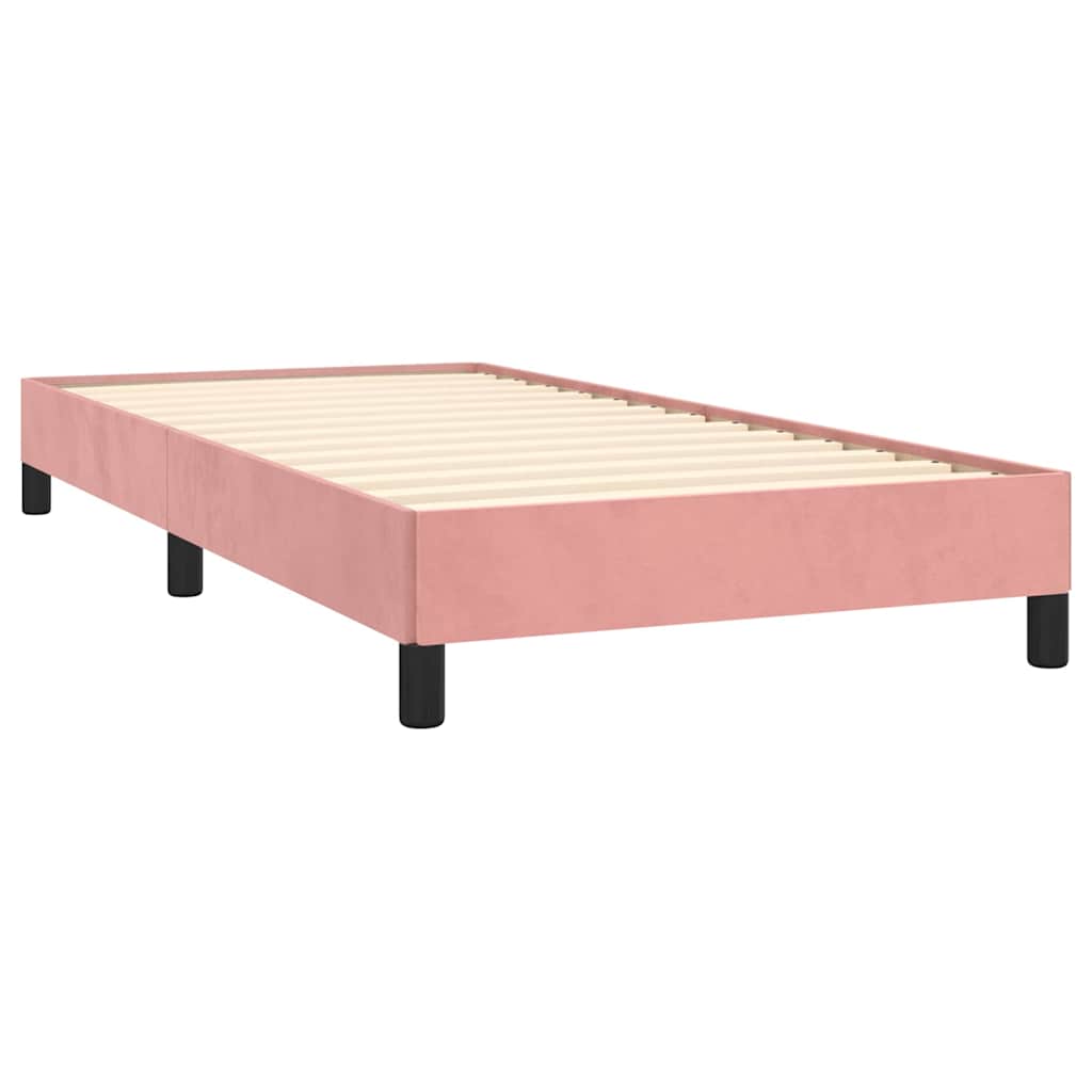 Vidaxl bedframe fluweel roze 90x200 cm