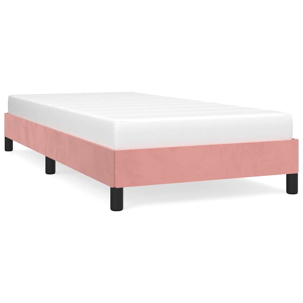 Vidaxl bedframe fluweel roze 100x200 cm