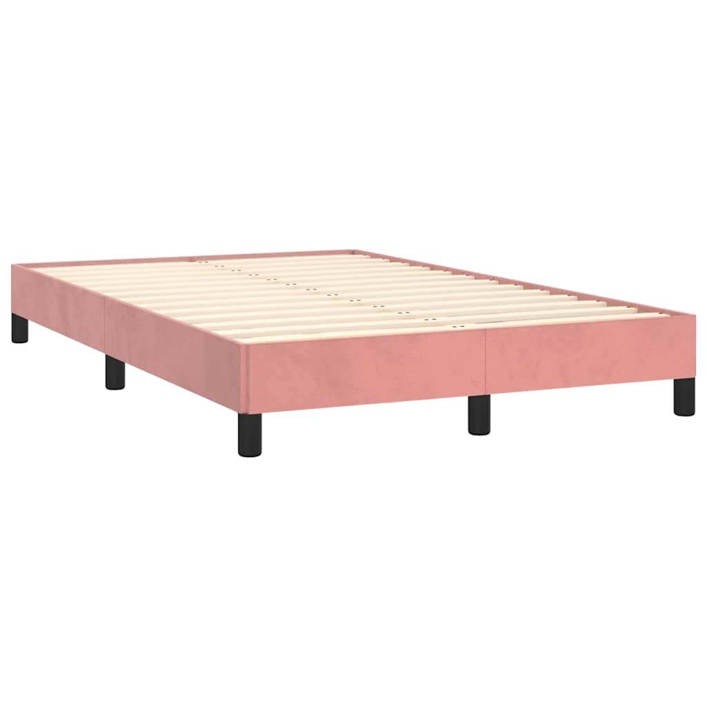 Vidaxl bedframe fluweel roze 120x200 cm
